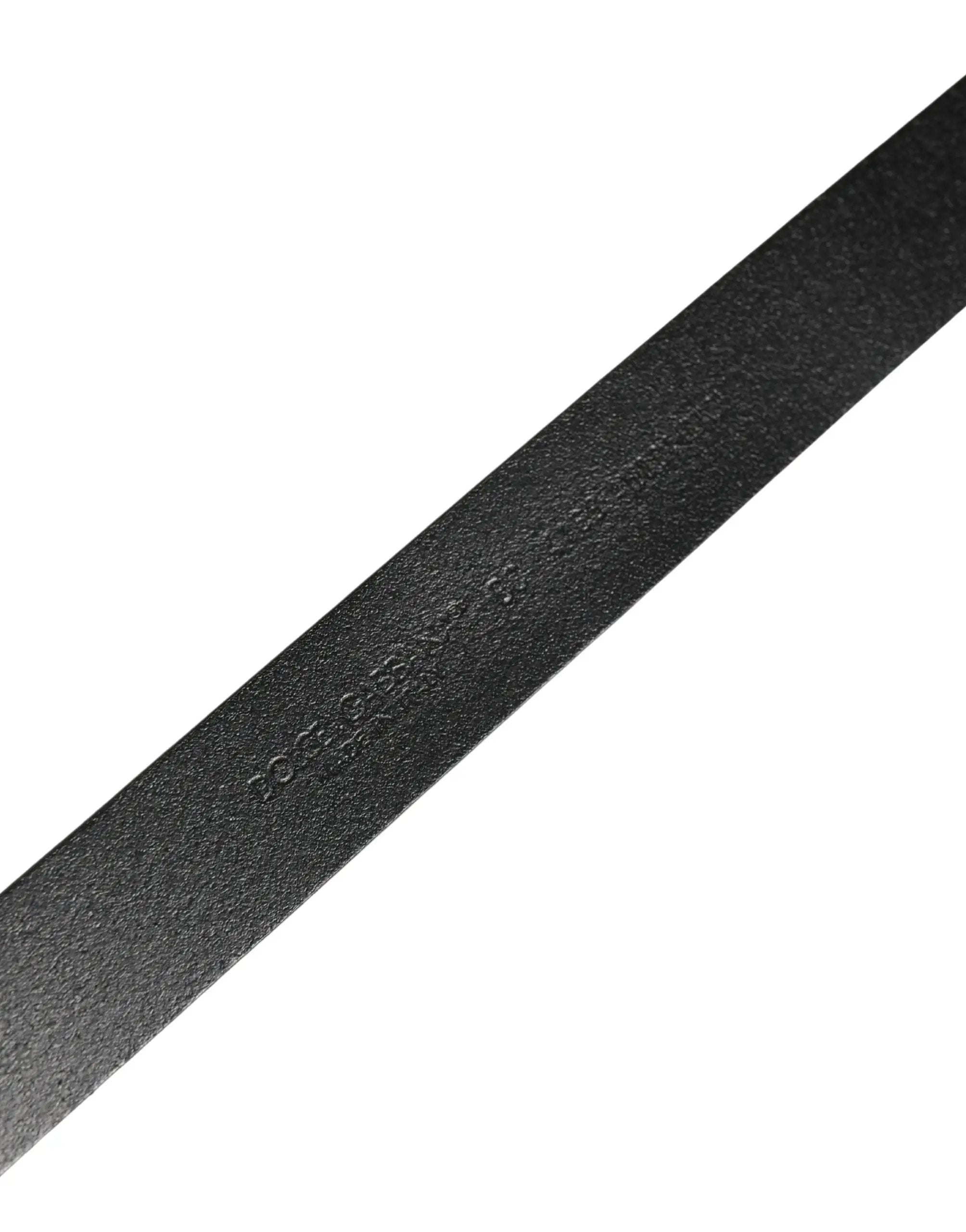 Ceinture Dolce &amp; Gabbana pour homme, en cuir noir classique avec boucle logo.
