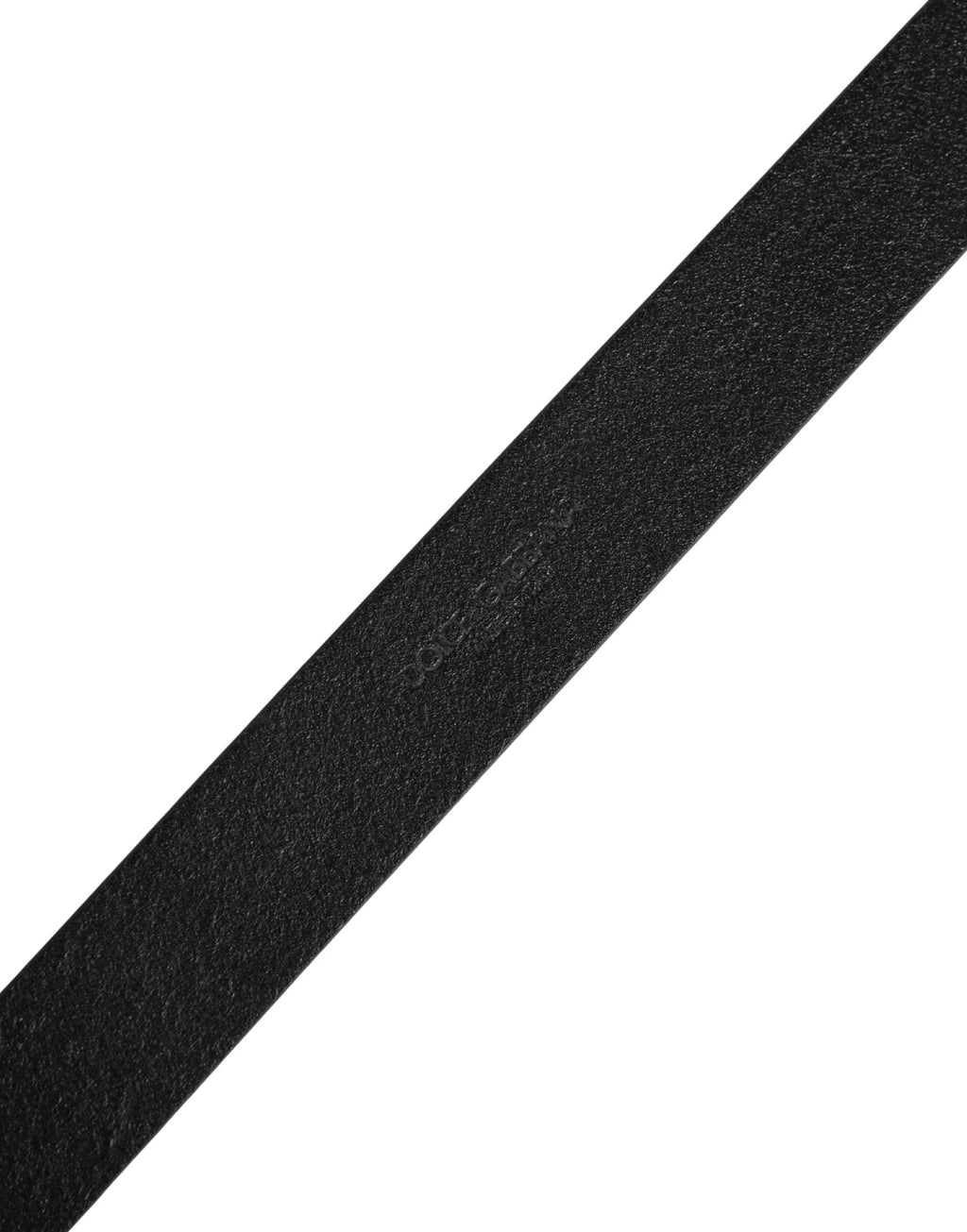 Dolce & Gabbana Men Black Calf Leather Metal Buckle Belt