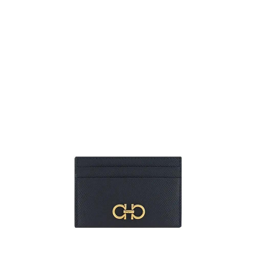 Portefeuille Ferragamo Bos Taurus en cuir de veau noir
