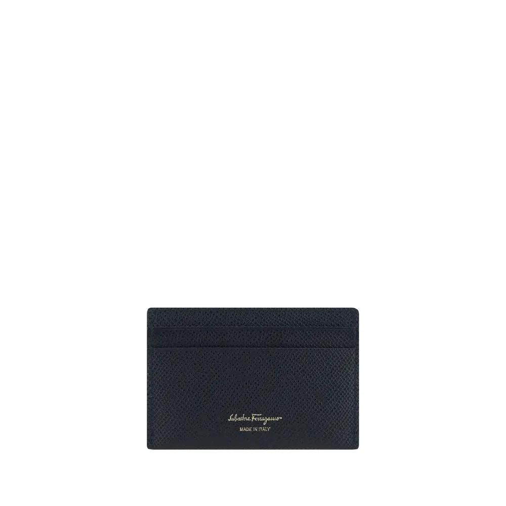 Portefeuille Ferragamo Bos Taurus en cuir de veau noir