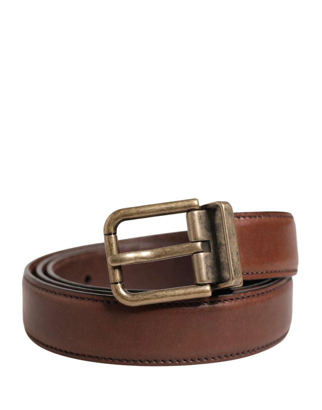 Ceinture Dolce &amp; Gabbana pour homme, en cuir marron classique avec boucle en métal