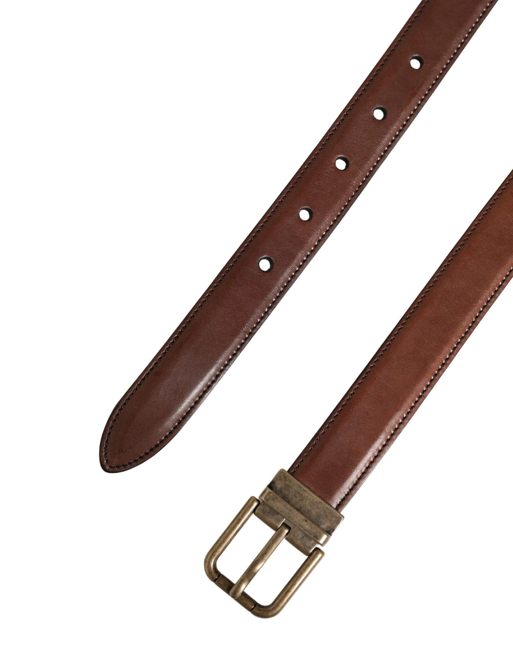 Ceinture Dolce &amp; Gabbana pour homme, en cuir marron classique avec boucle en métal