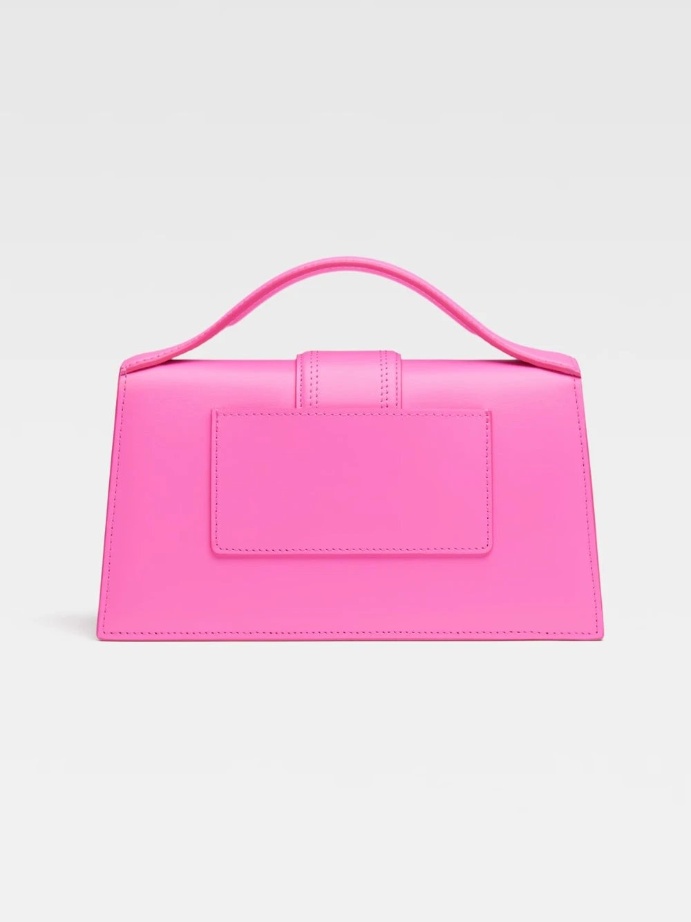 Jacquemus Neon Pink Leather Le Grand Bambino Handbag
