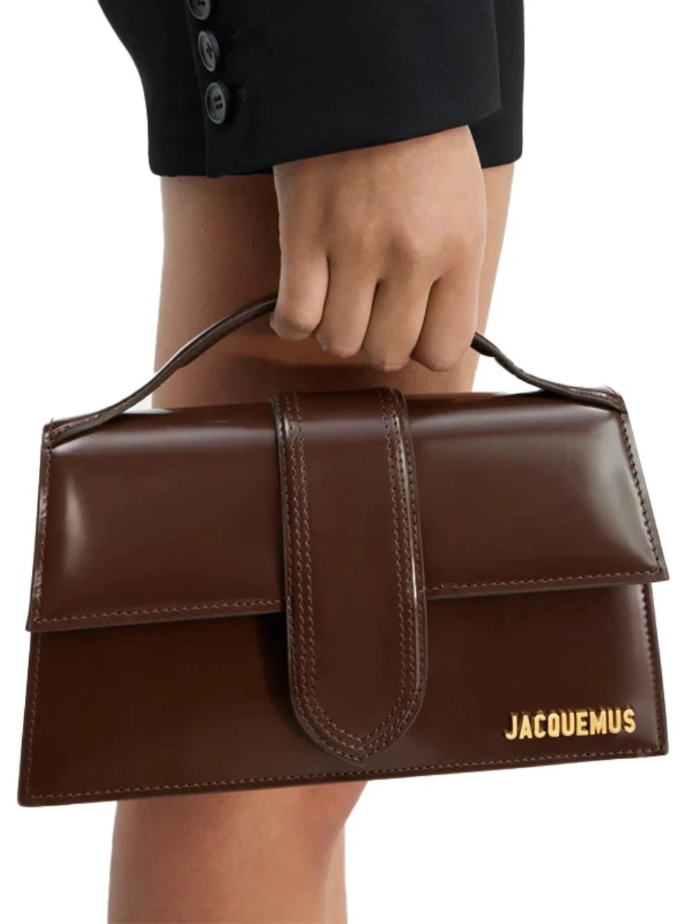 Jacquemus Midnight brown Leather Le Grand Bambino Handbag