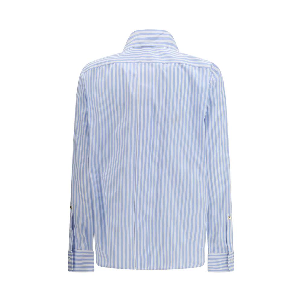 Max Mara Blue Cotton Pattern Shirt