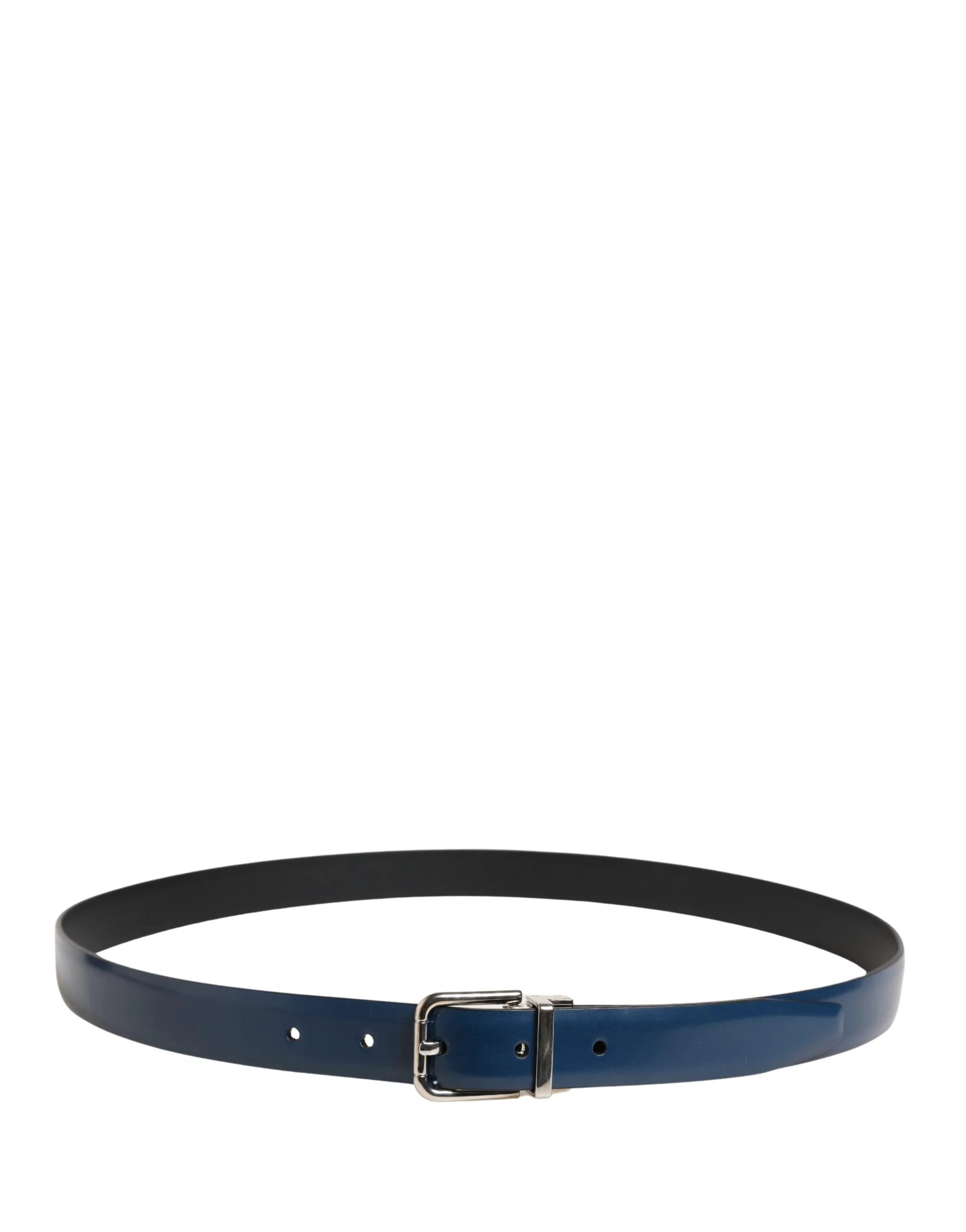 Ceinture Dolce &amp; Gabbana pour homme, en cuir bleu classique avec boucle en métal