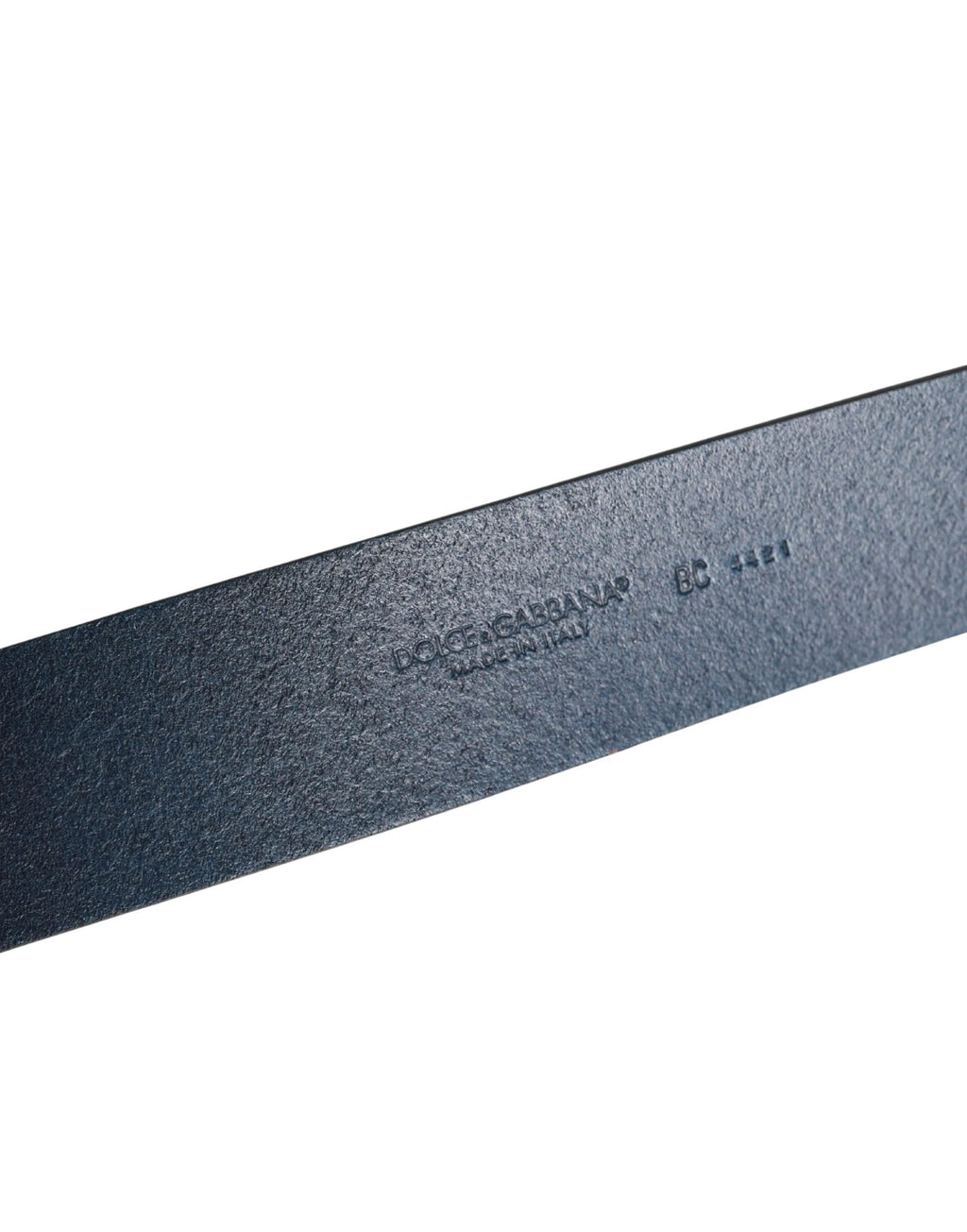 Ceinture Dolce &amp; Gabbana pour homme, en cuir bleu classique avec boucle en métal