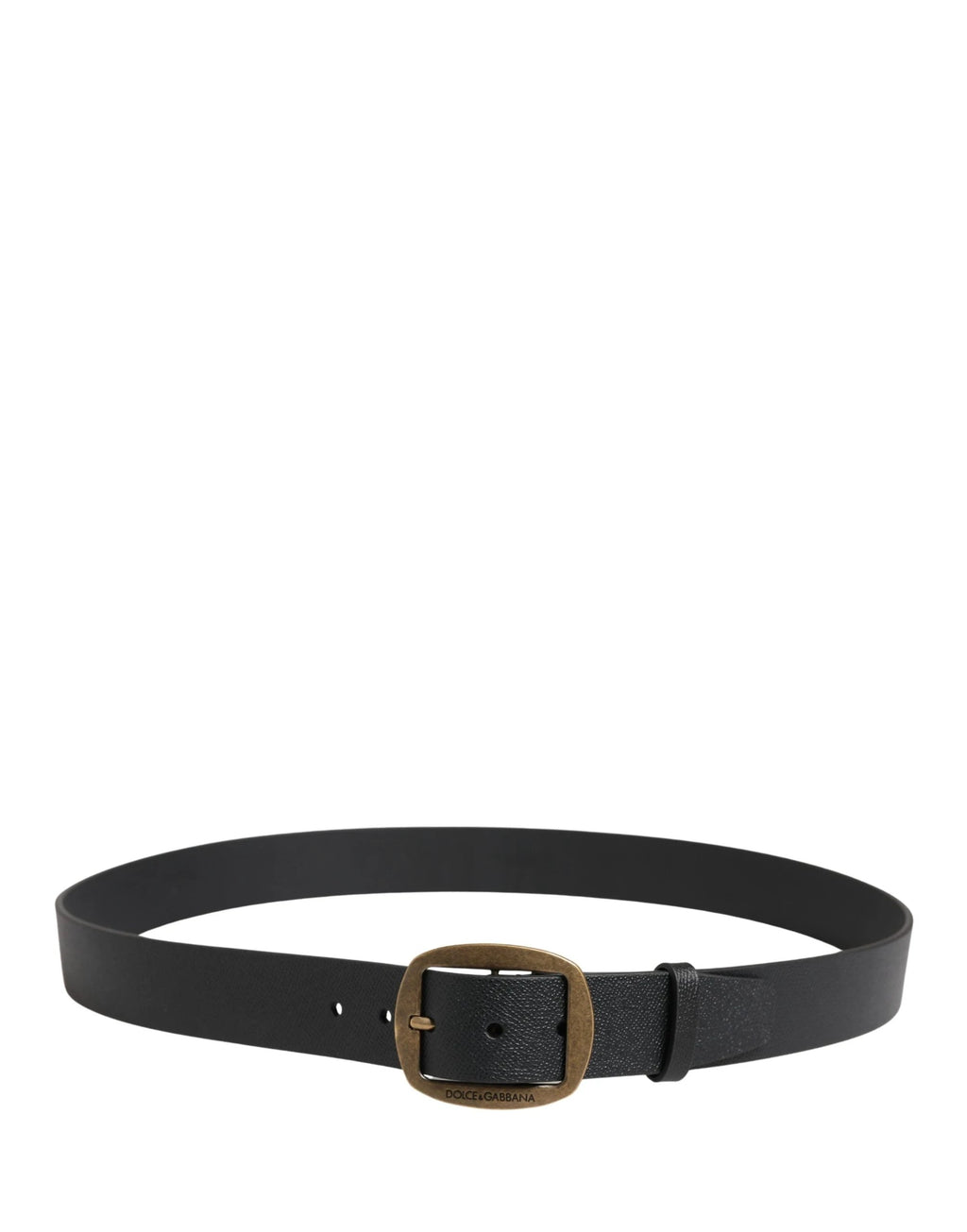 Ceinture Dolce &amp; Gabbana pour homme, en cuir noir classique avec boucle en métal