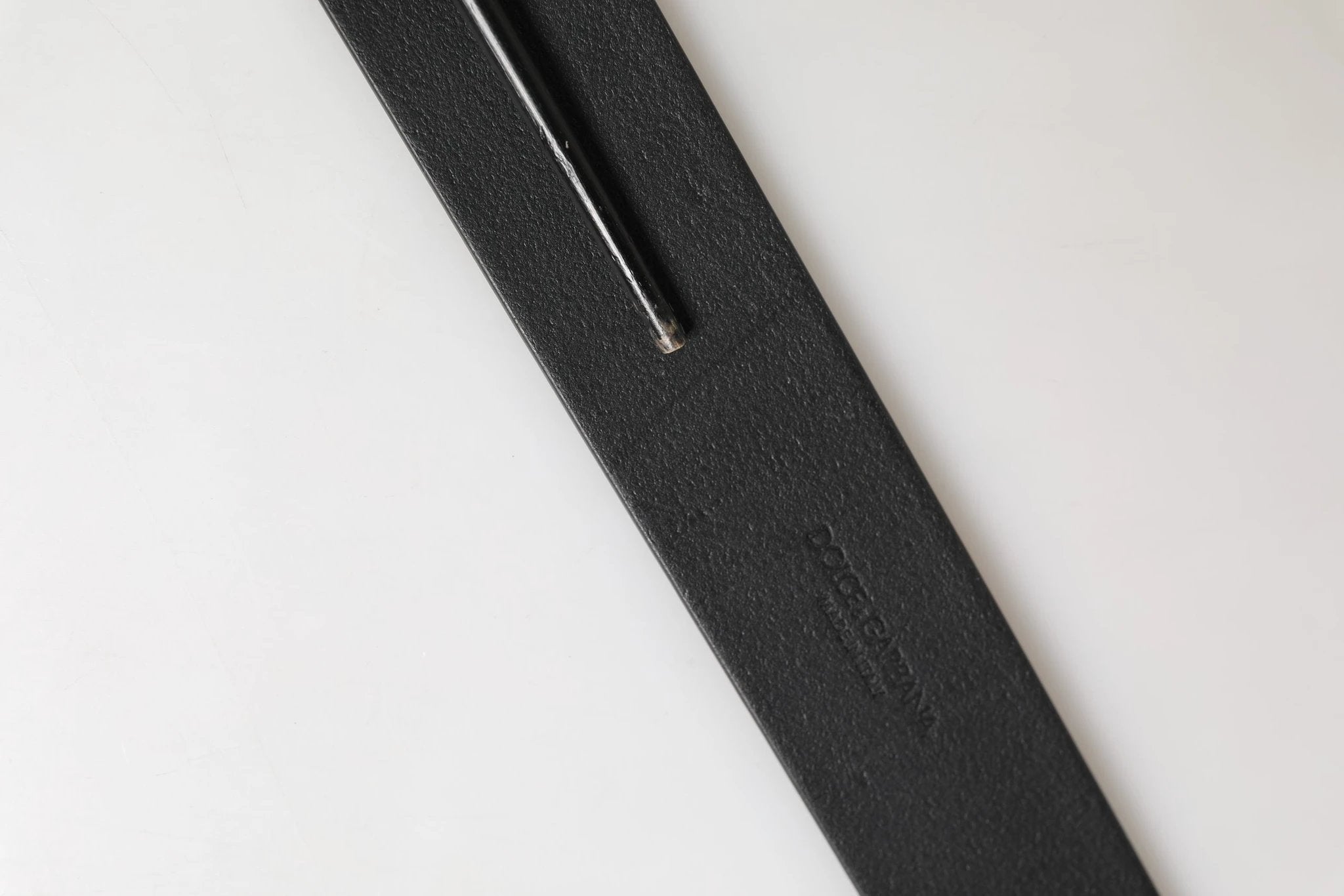 Ceinture Dolce &amp; Gabbana pour homme, en cuir noir classique avec boucle en métal