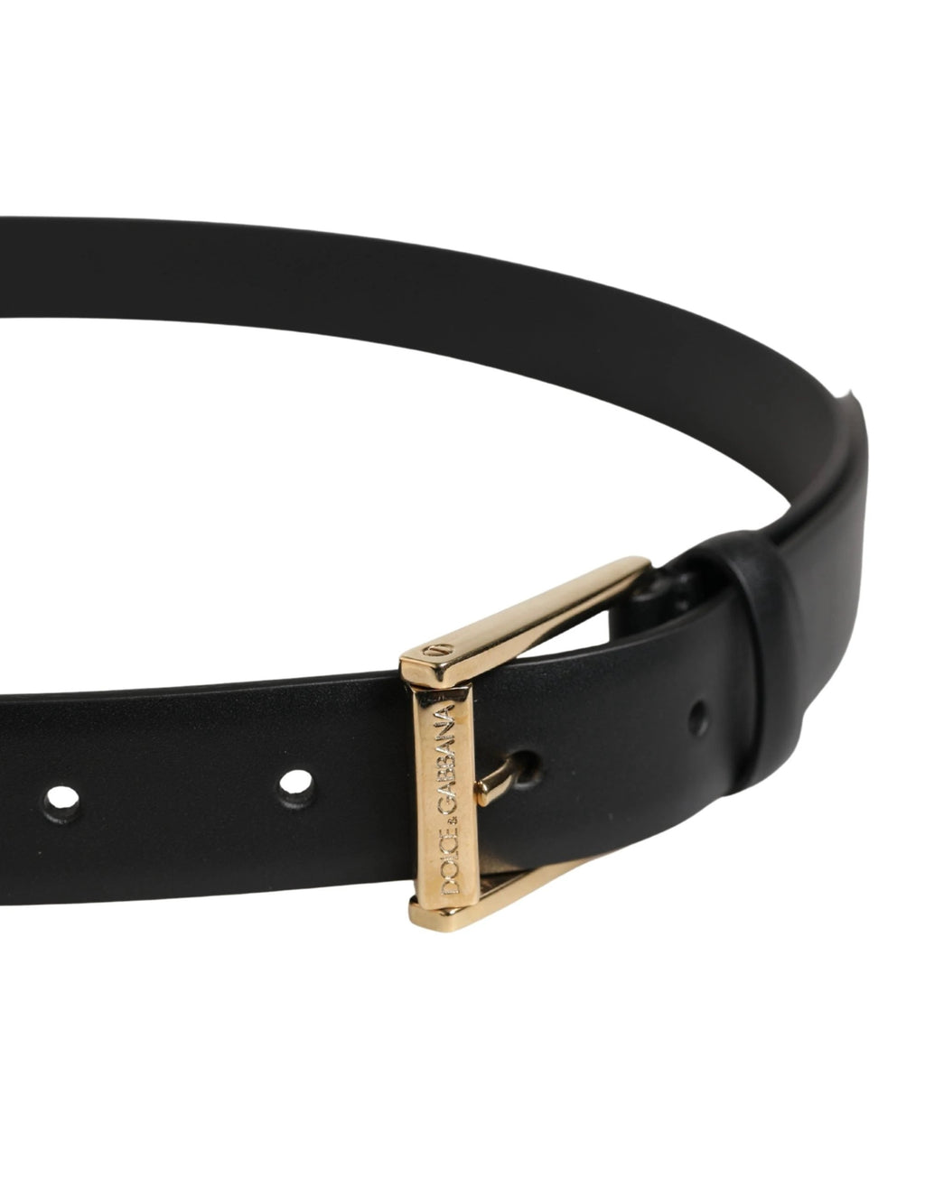 Ceinture Dolce &amp; Gabbana pour homme, en cuir noir classique avec boucle en métal