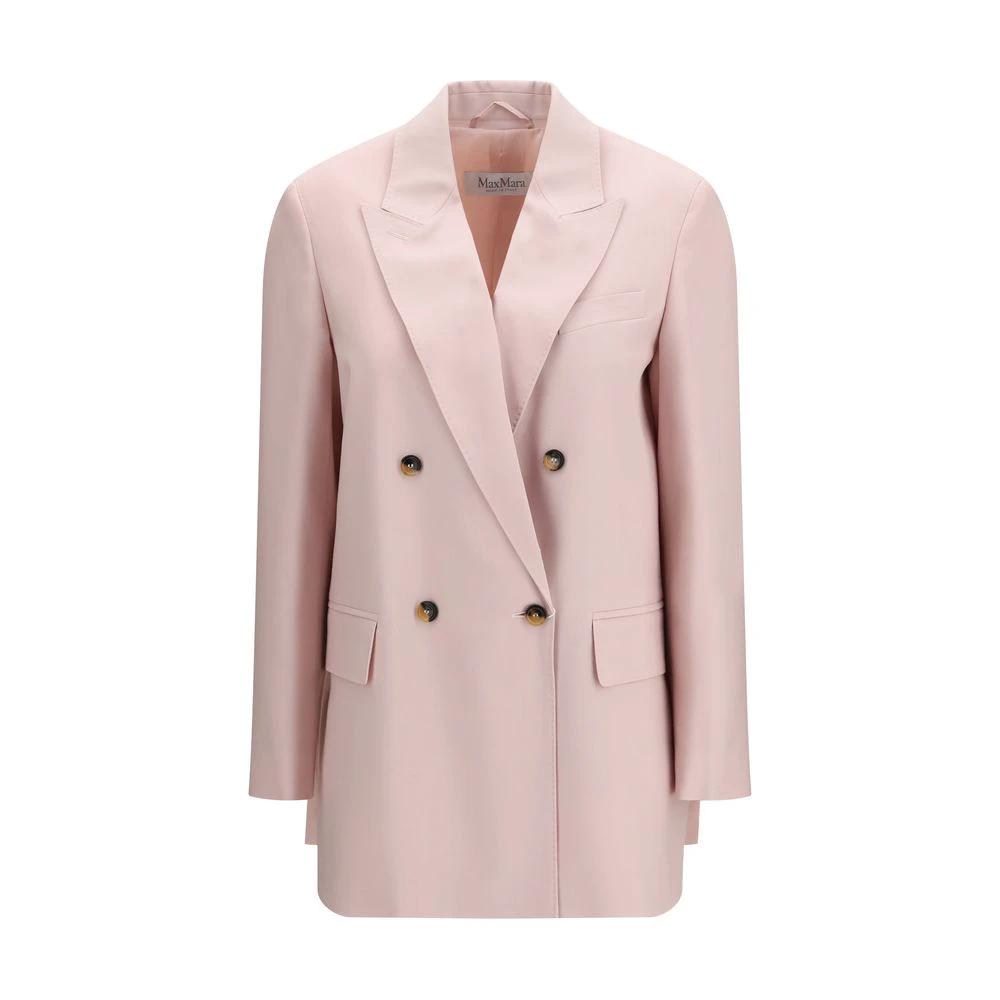 Max Mara Multicolor Fleece Wool Blazer