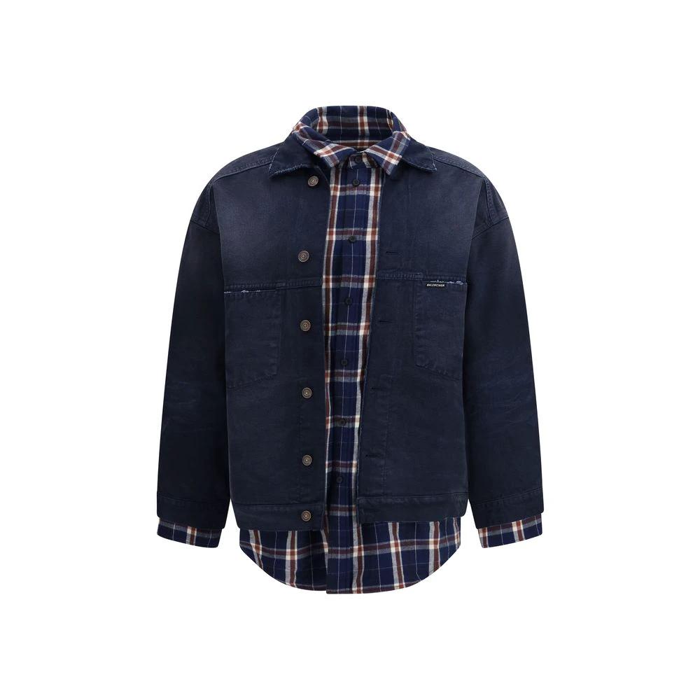 Veste en jean de coton bleu Balenciaga