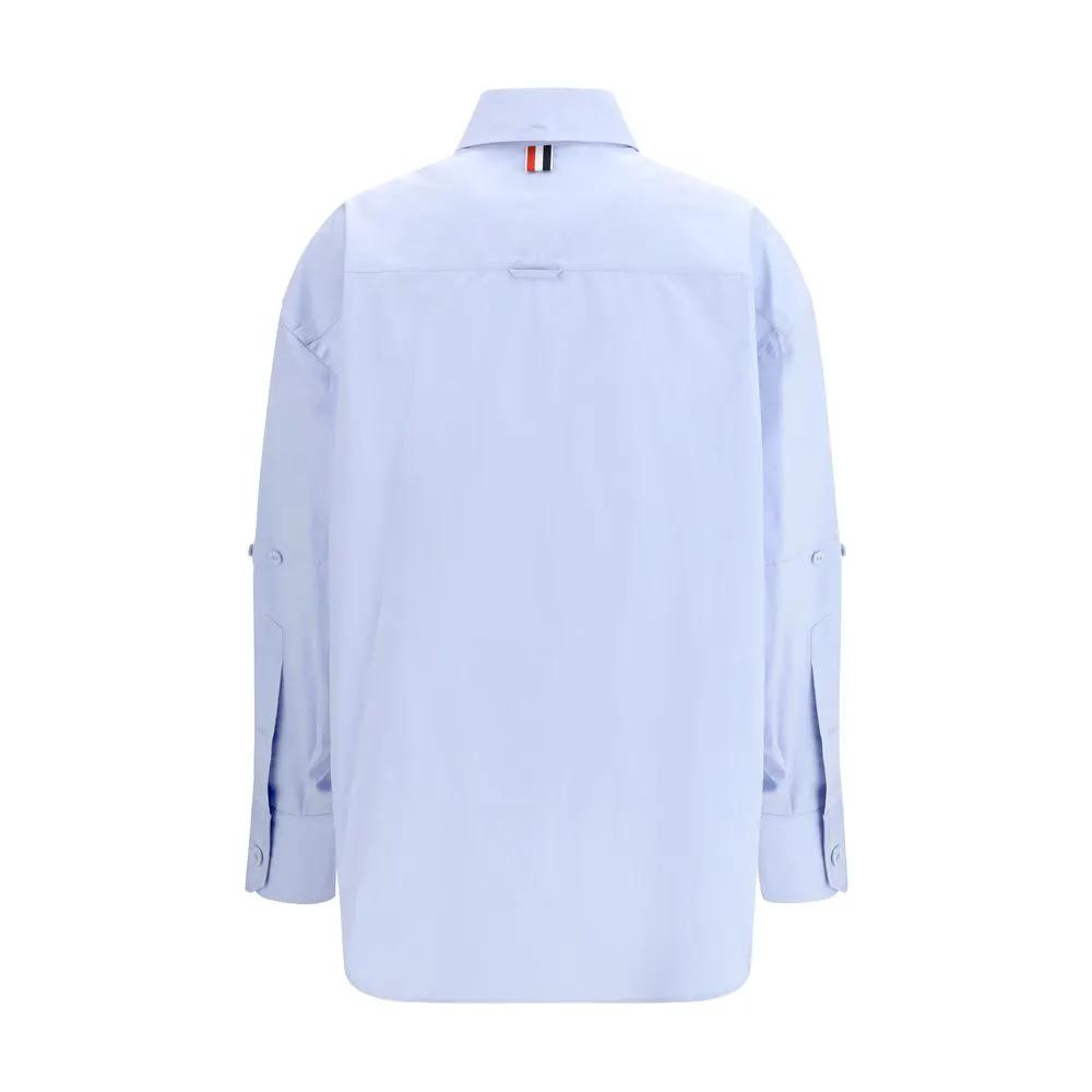 Chemise Thom Browne en coton bleu à motifs