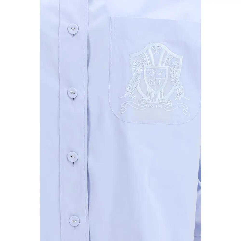 Chemise Thom Browne en coton bleu à motifs