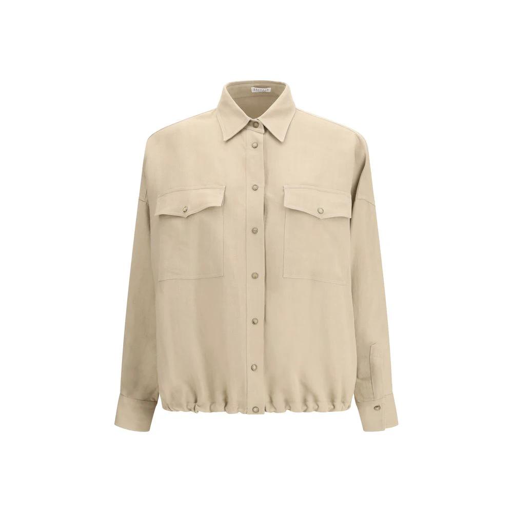 Brunello Cucinelli Chemisier en viscose beige