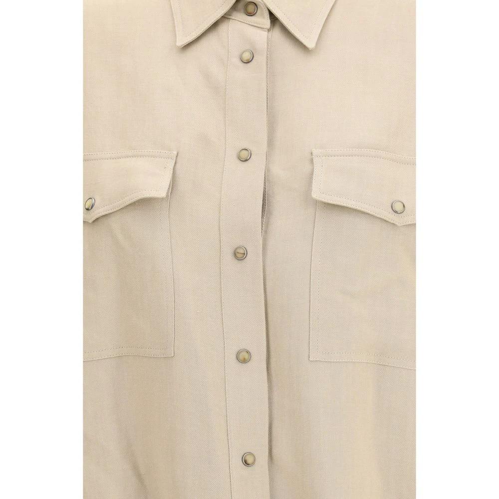 Brunello Cucinelli Chemisier en viscose beige
