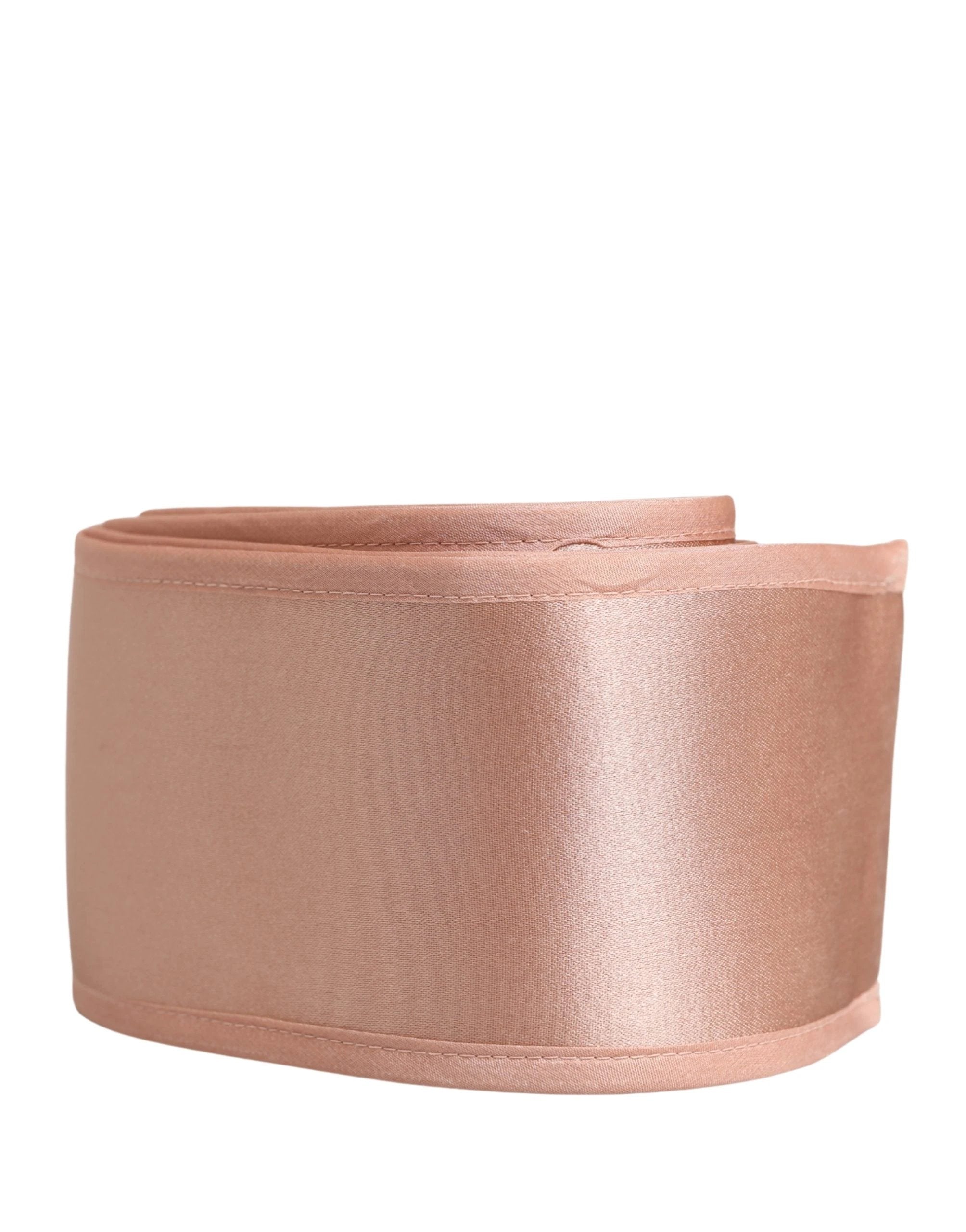 Ceinture Dolce &amp; Gabbana en satin de soie rose clair pour femme