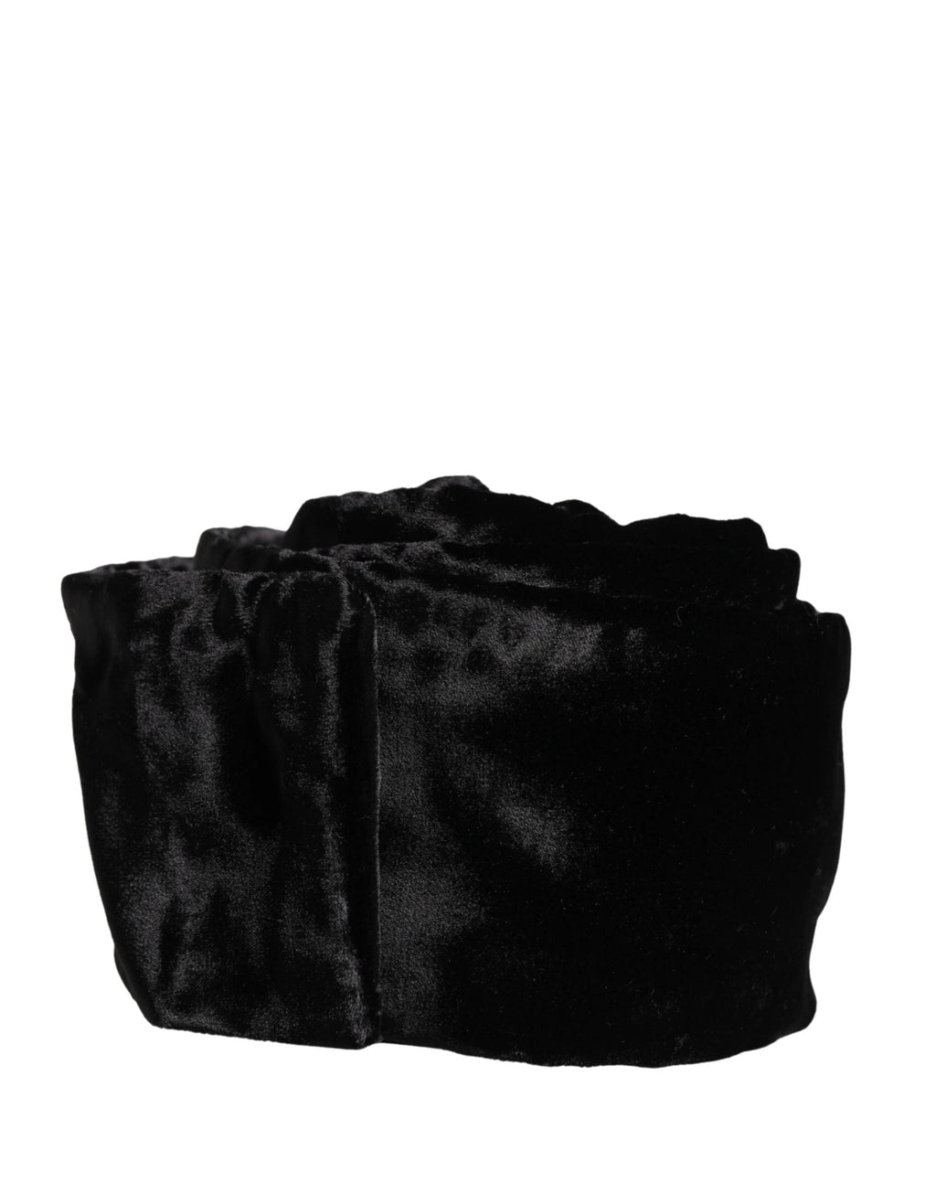 Dolce & Gabbana Black Viscose Satin Waist Women Cintura Belt Dolce & Gabbana