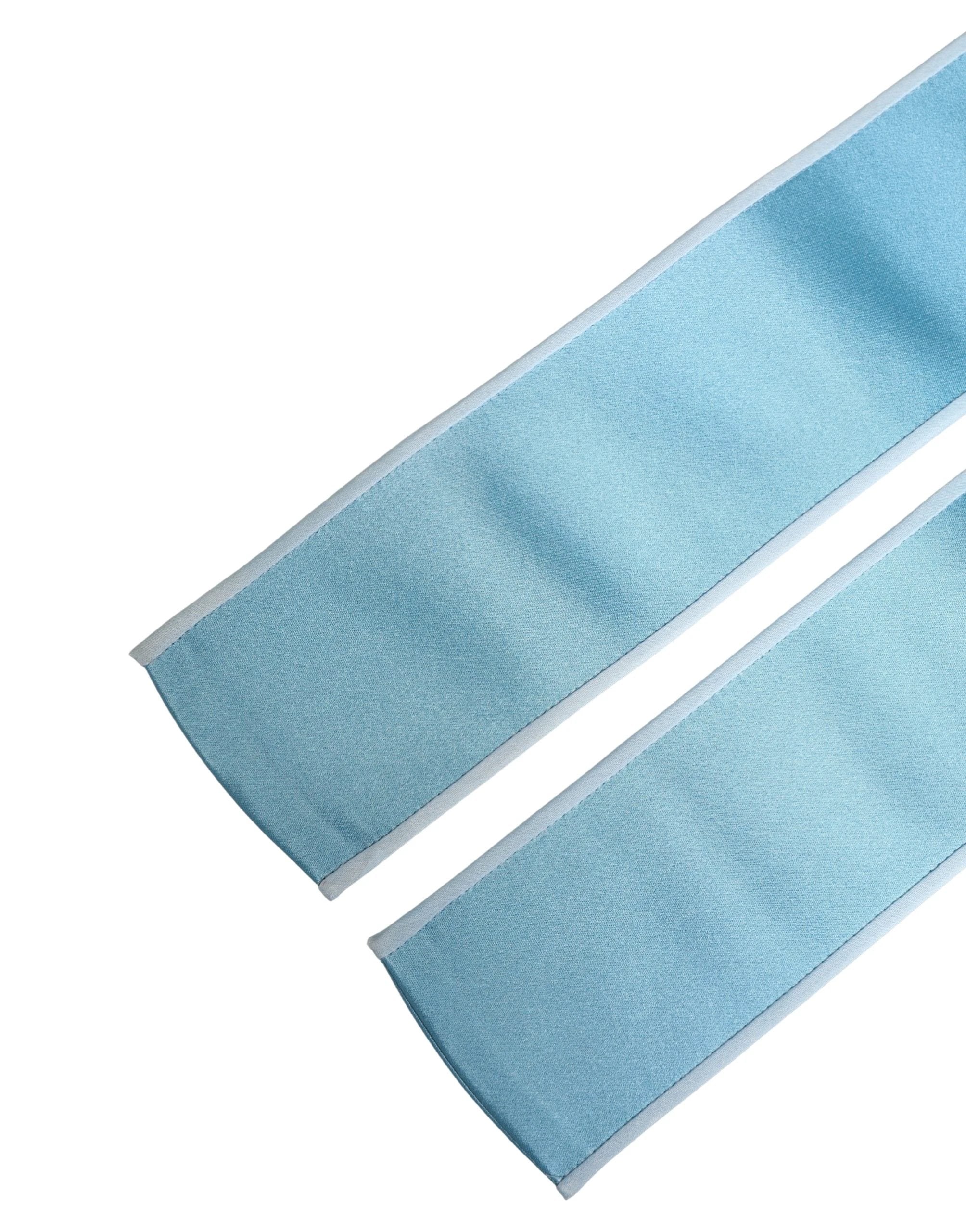 Ceinture Dolce &amp; Gabbana en satin de soie bleu clair pour femme