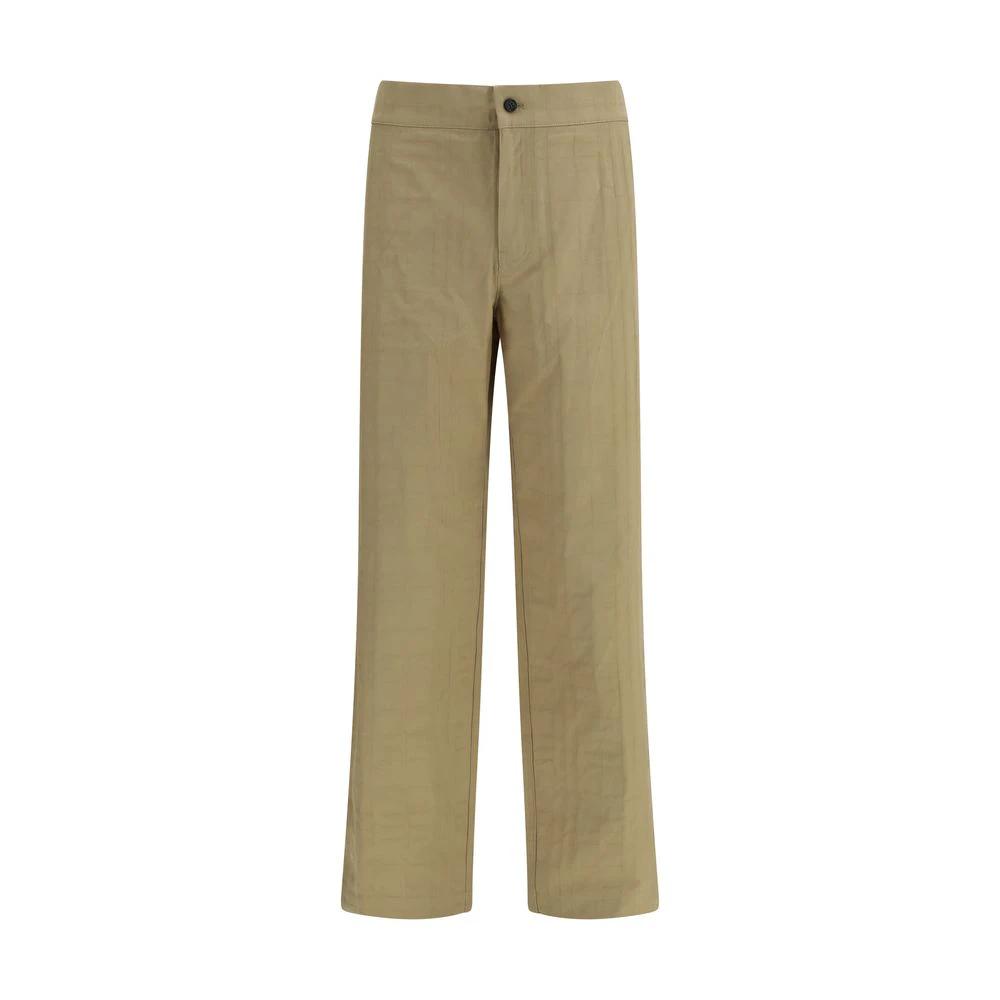 Pantalon décontracté en coton beige Burberry