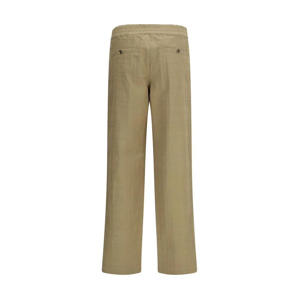 Pantalon décontracté en coton beige Burberry