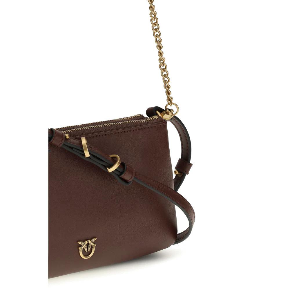 Sac bandoulière PINKO Bos Taurus en cuir de veau marron