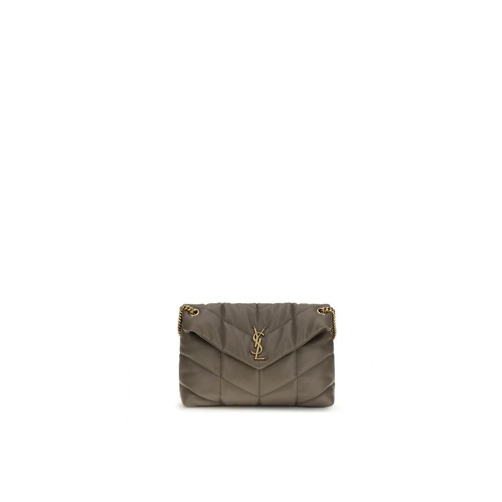Sac bandoulière Saint Laurent en cuir d'agneau gris