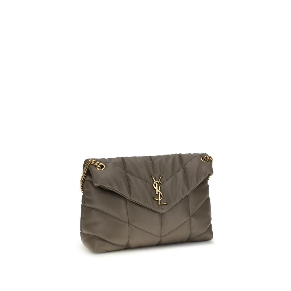 Sac bandoulière Saint Laurent en cuir d'agneau gris