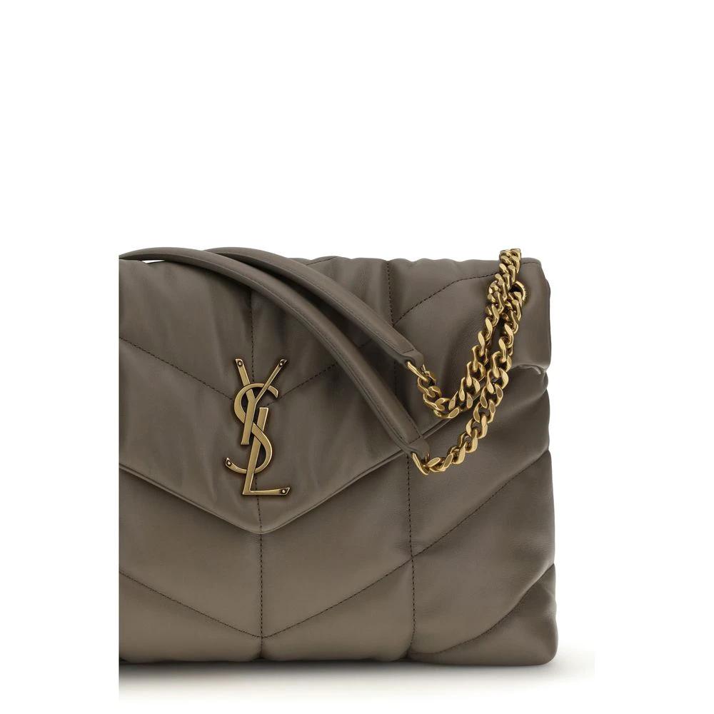 Sac bandoulière Saint Laurent en cuir d'agneau gris