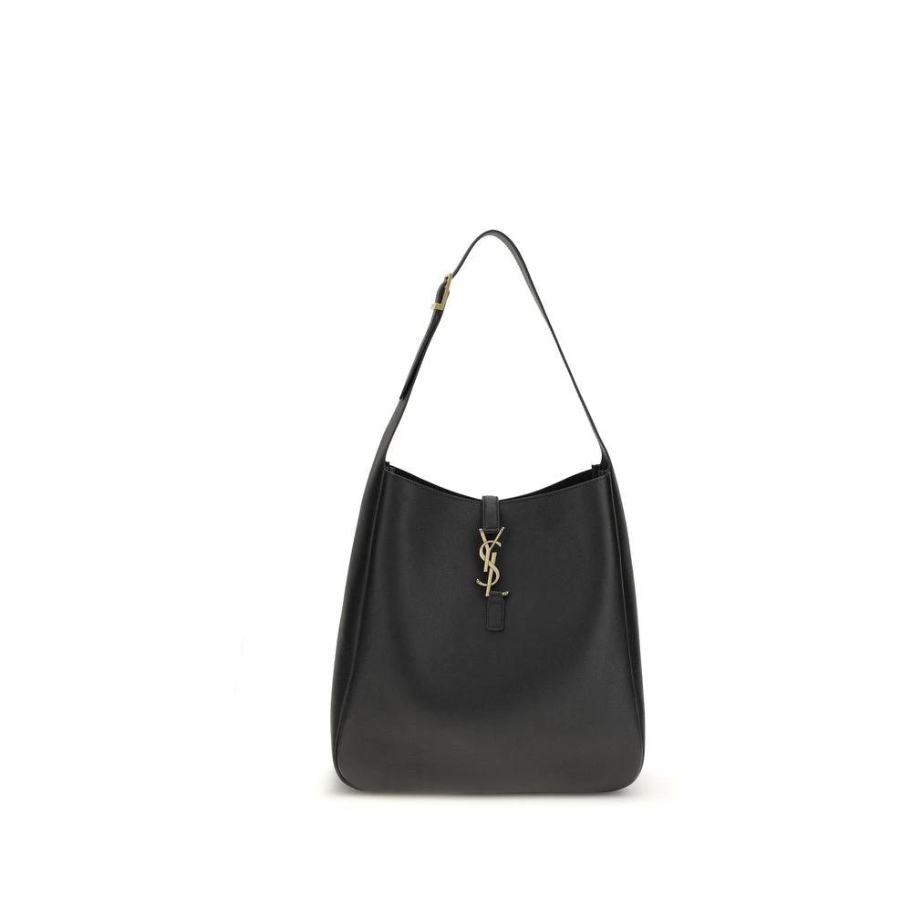 Sac bandoulière Saint Laurent Bos Taurus en cuir de veau noir