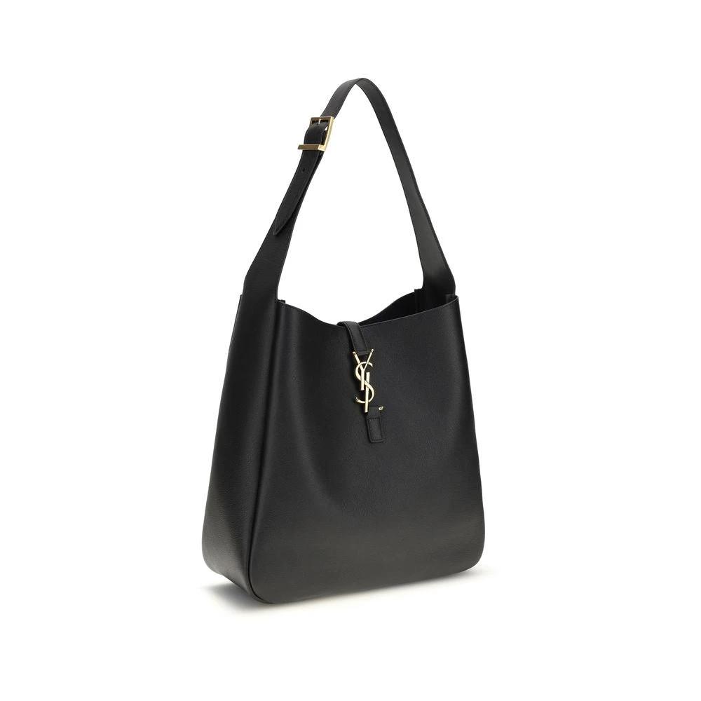 Sac bandoulière Saint Laurent Bos Taurus en cuir de veau noir