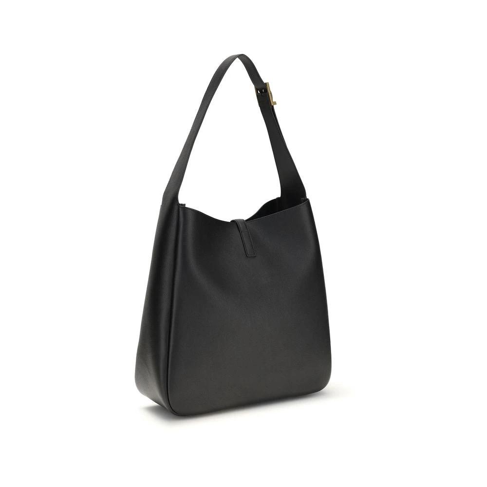 Sac bandoulière Saint Laurent Bos Taurus en cuir de veau noir