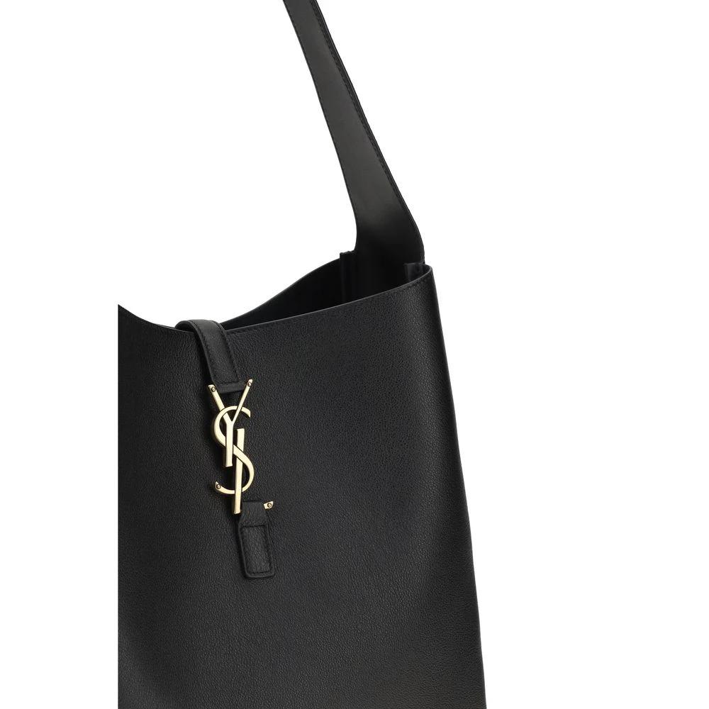 Sac bandoulière Saint Laurent Bos Taurus en cuir de veau noir