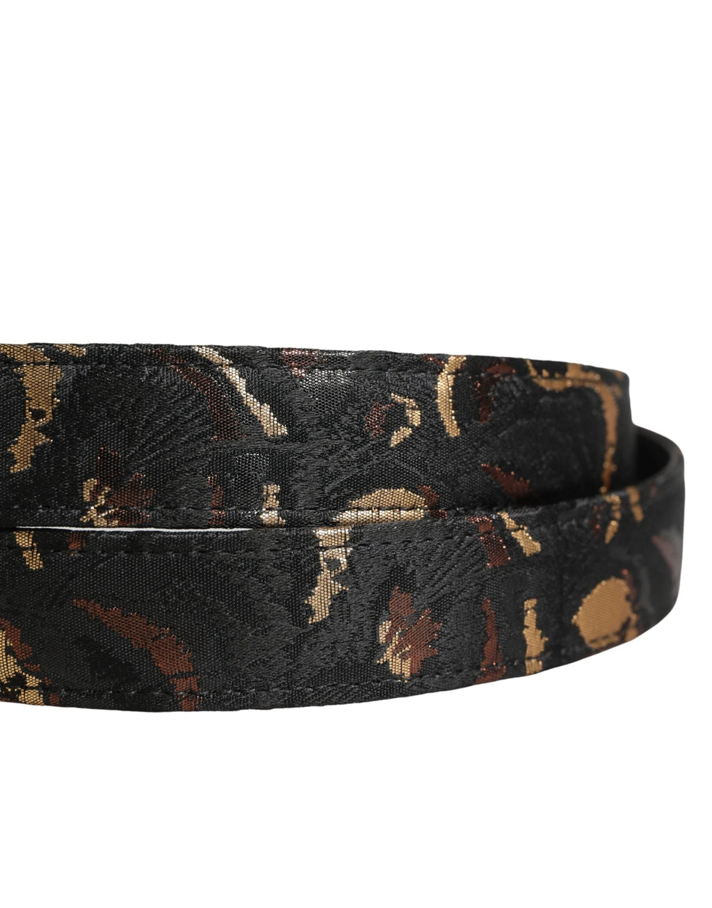 Dolce & Gabbana Multicolor Jacquard Silver Metal Buckle Belt Dolce & Gabbana
