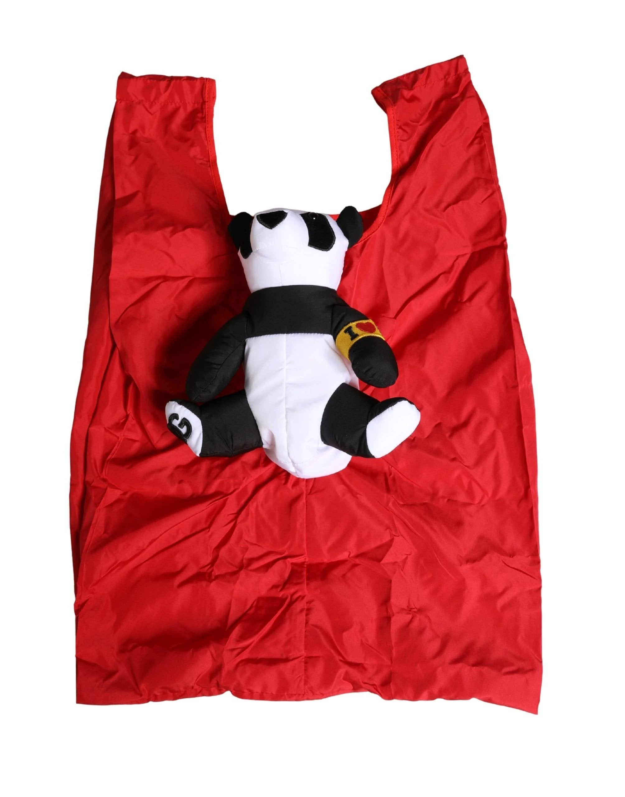 Dolce & Gabbana Men Red Polyester Panda Stuffed Ecobag Tote Borse Bag Dolce & Gabbana