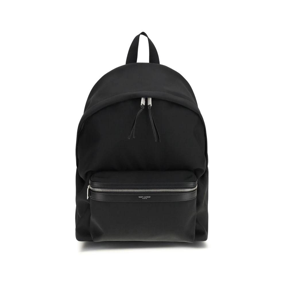 Sac à dos en tissu noir Saint Laurent