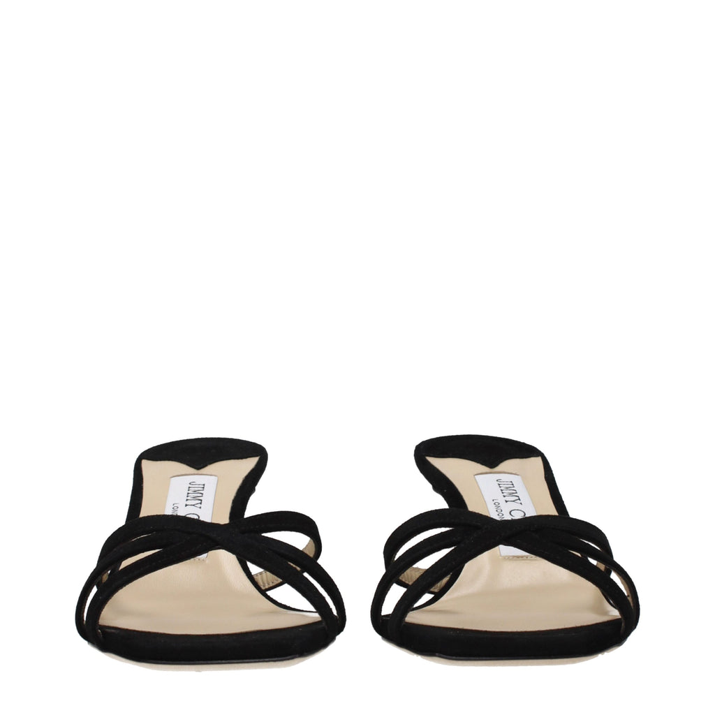 Sandales à plateforme en cuir noir Jimmy Choo