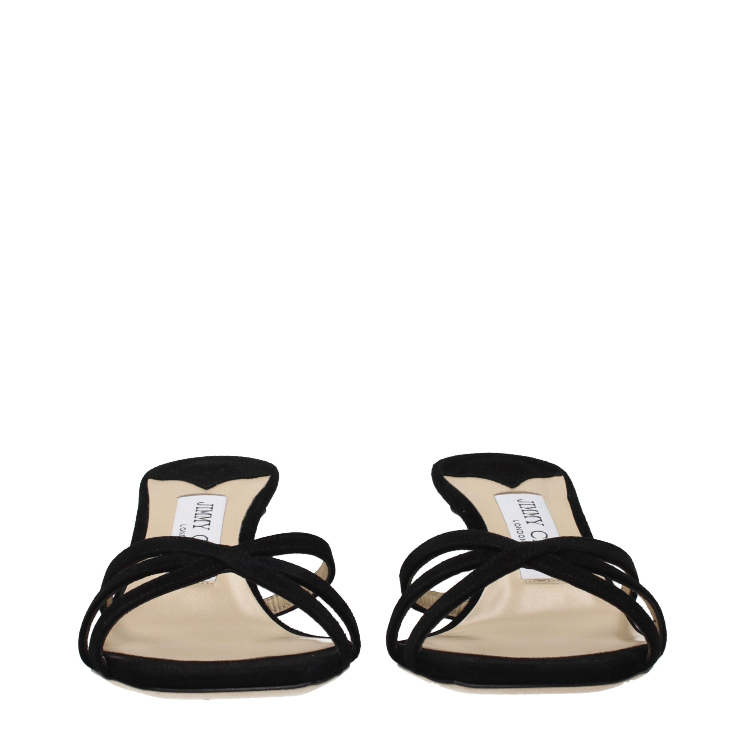 Sandales à plateforme en cuir noir Jimmy Choo