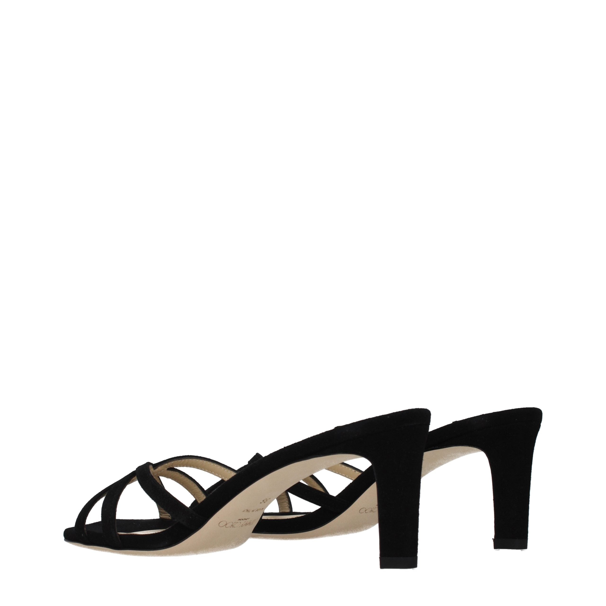 Sandales à plateforme en cuir noir Jimmy Choo