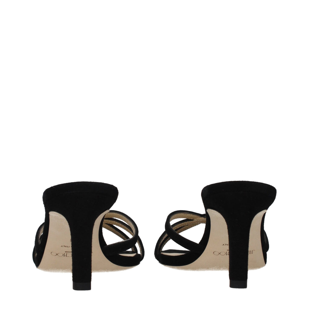 Sandales à plateforme en cuir noir Jimmy Choo