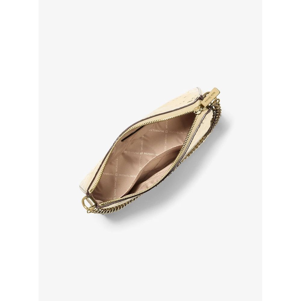 Pochette Michael Kors en toile dorée
