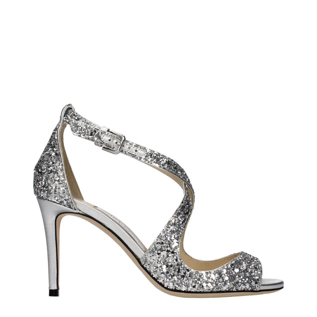 Sandales à brides en plastique gris Jimmy Choo