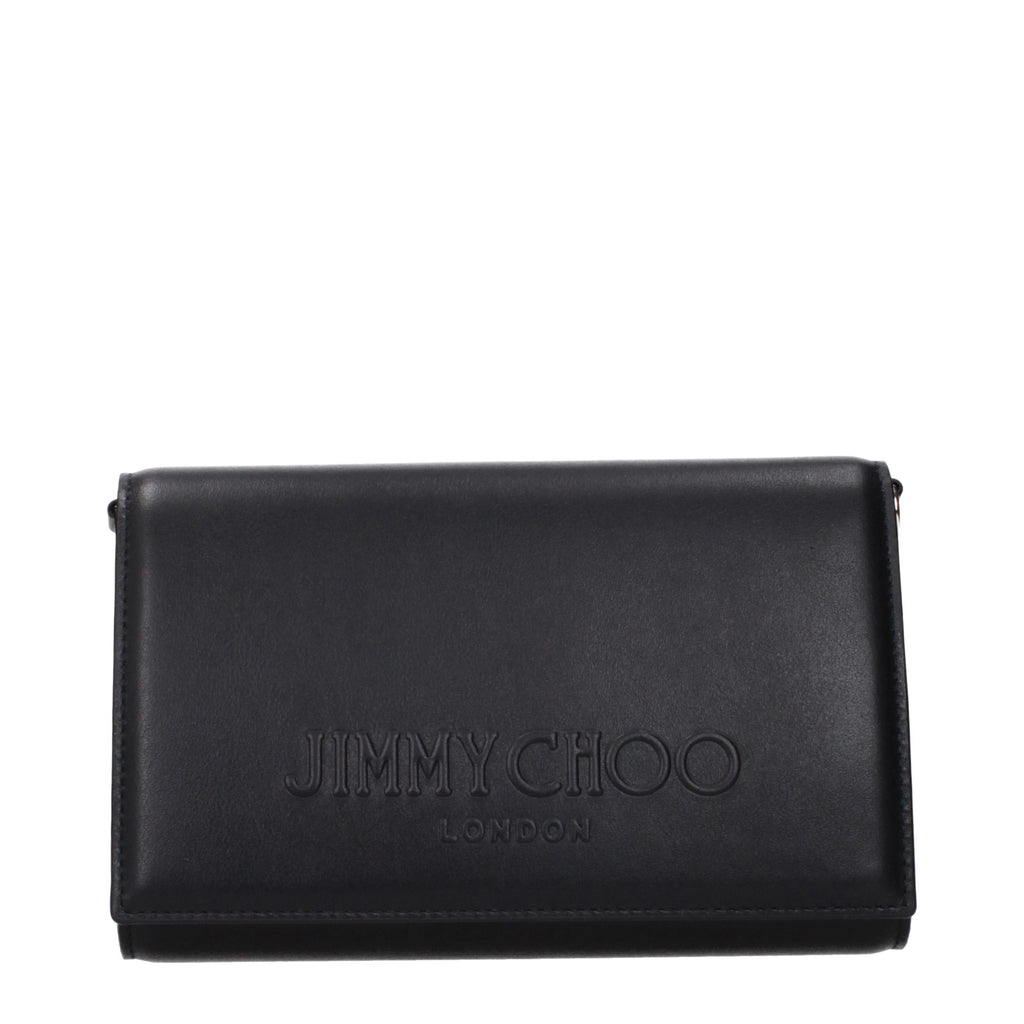 Pochette en cuir noir Jimmy Choo