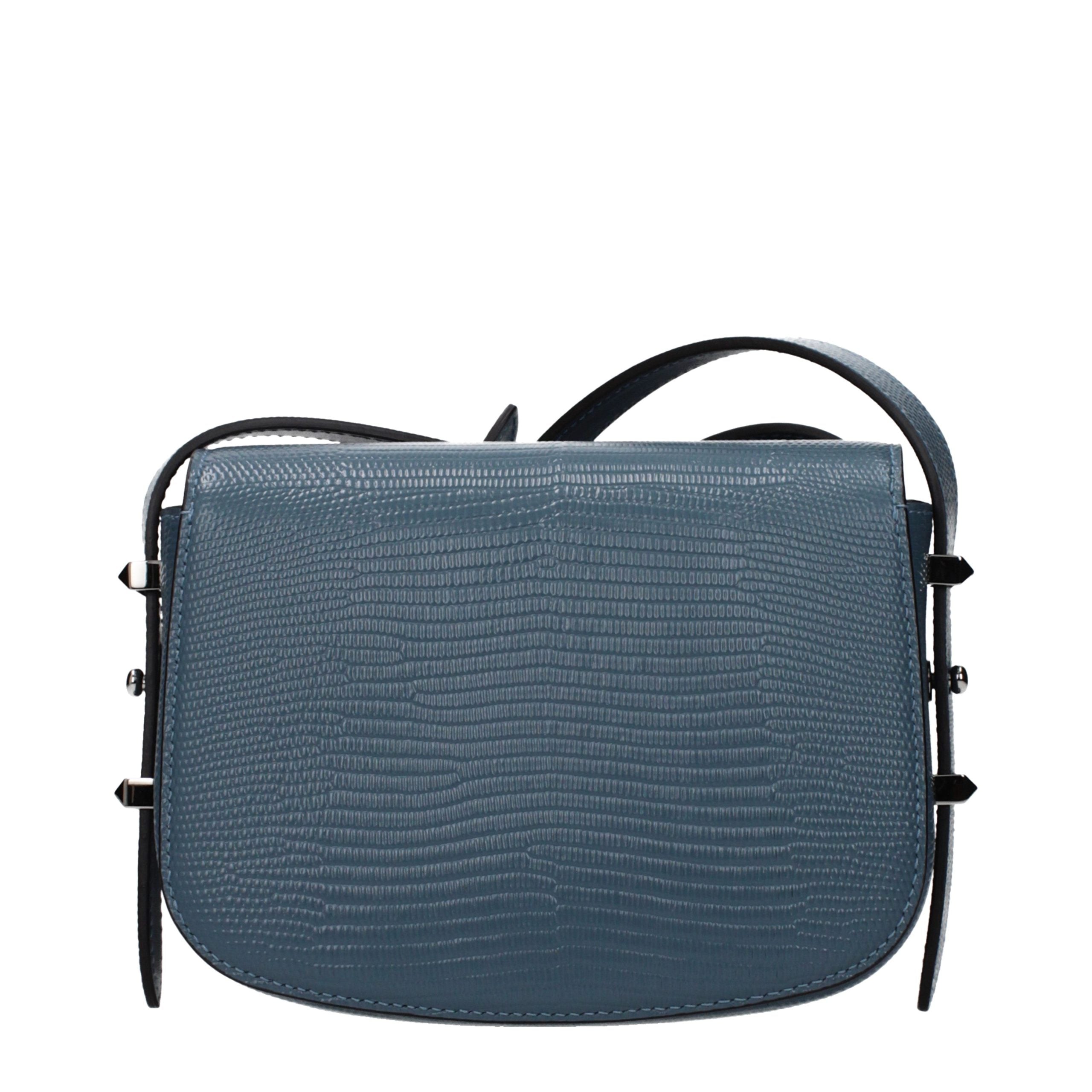Sac bandoulière en cuir bleu Jimmy Choo