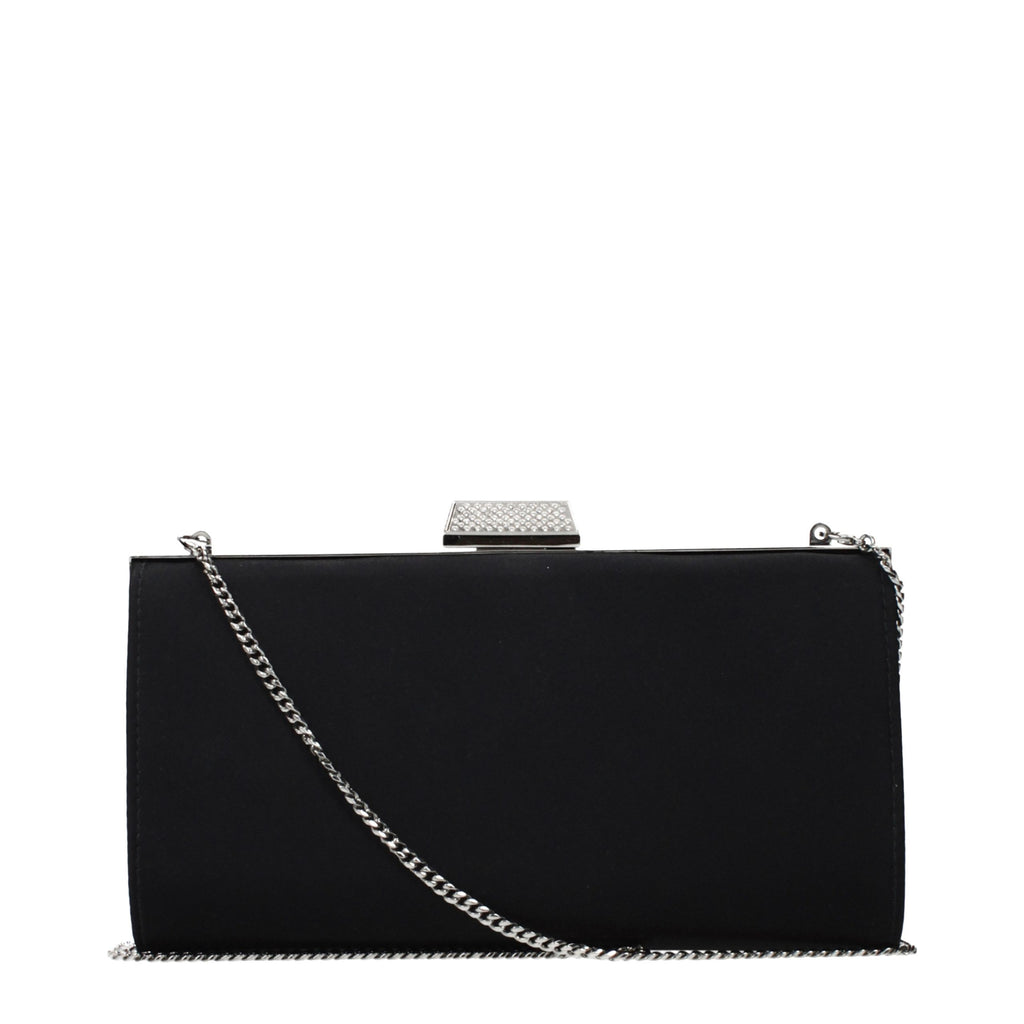 Pochette Jimmy Choo en satin noir