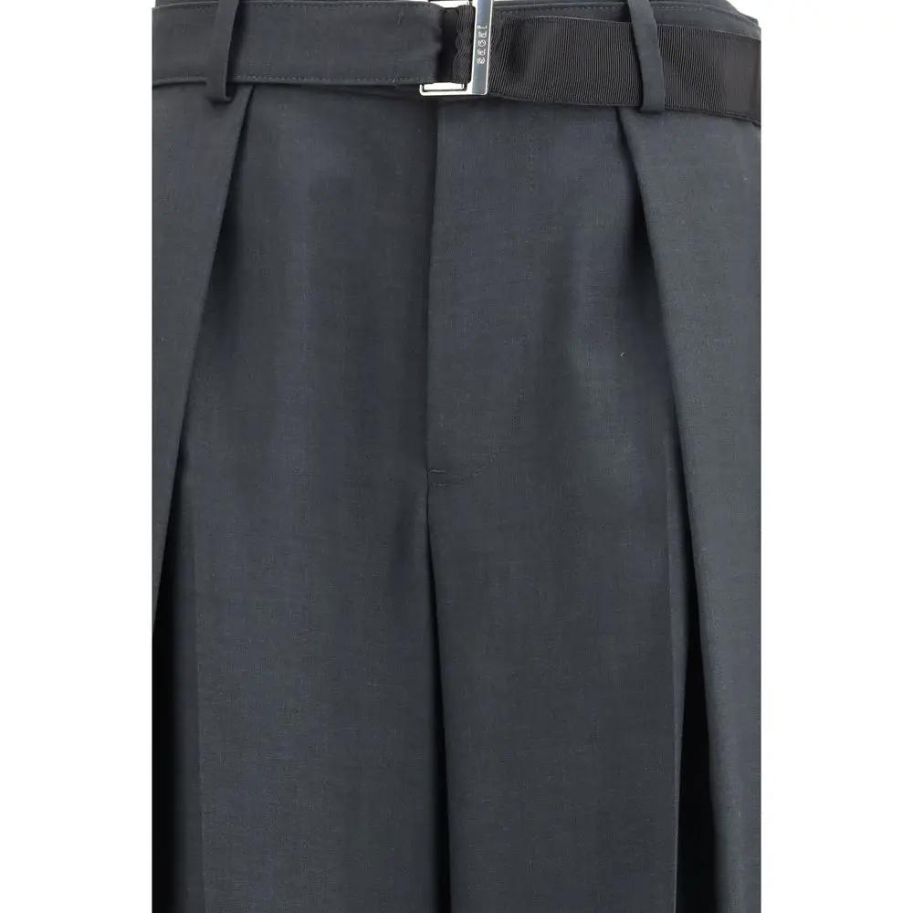 Pantalon décontracté gris en polyester Sacai