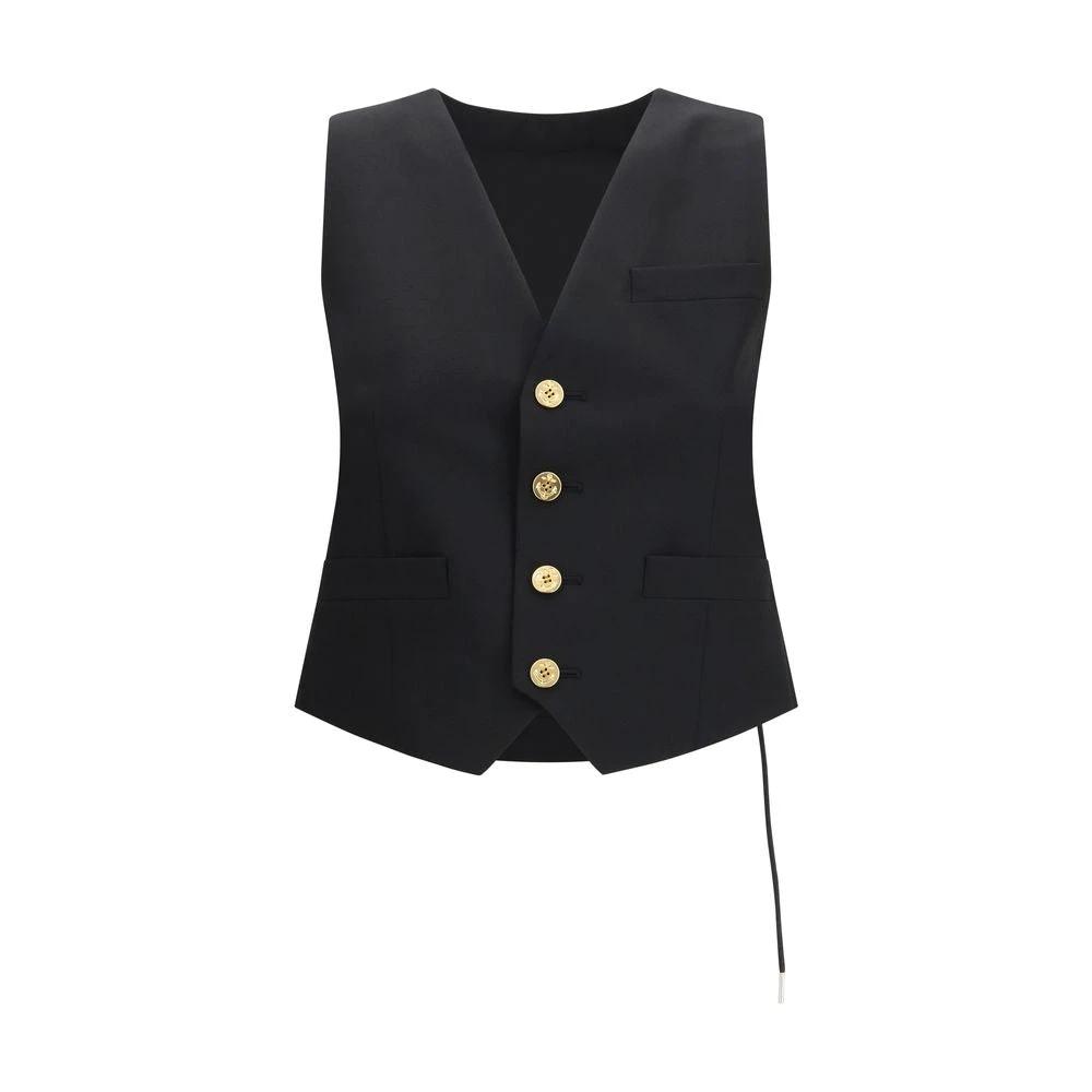 Sacai Black Polyester Waistcoat
