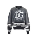 Sweat-shirt noir en coton Dolce &amp; Gabbana