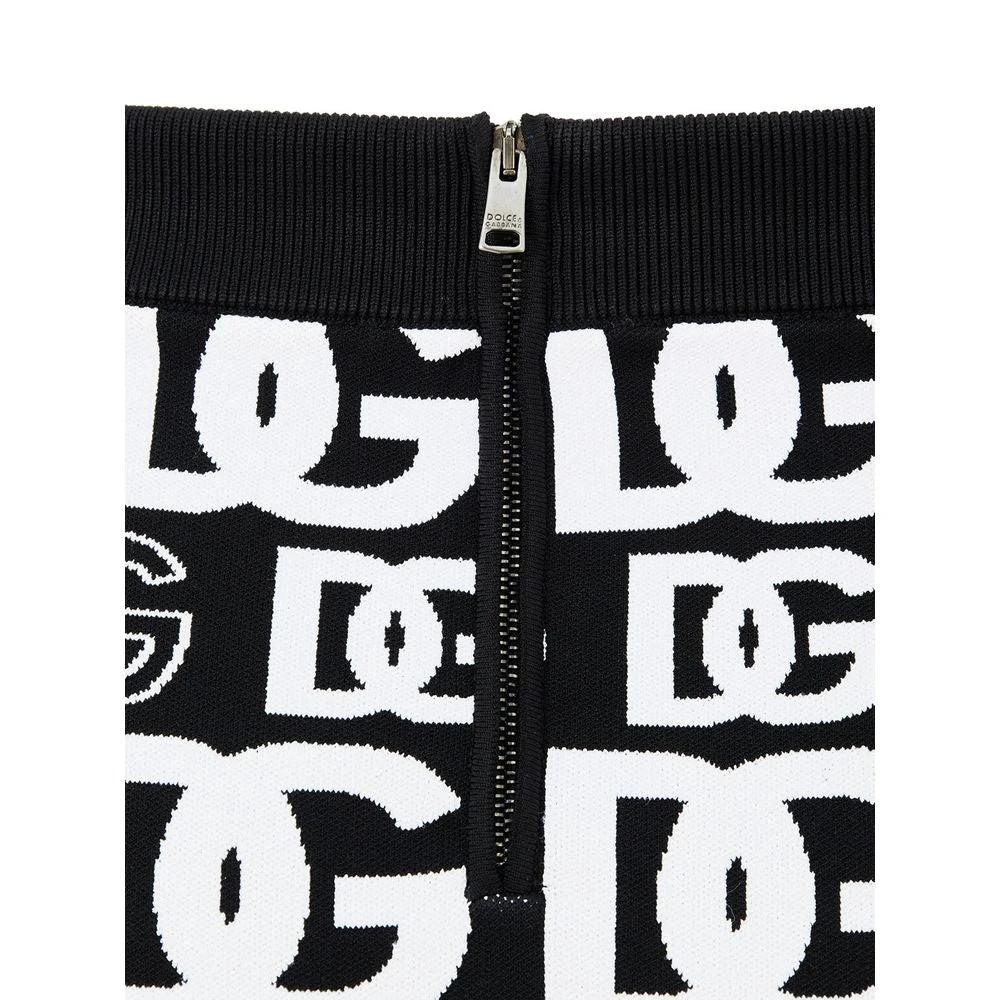 Mini-jupe en coton noir Dolce &amp; Gabbana