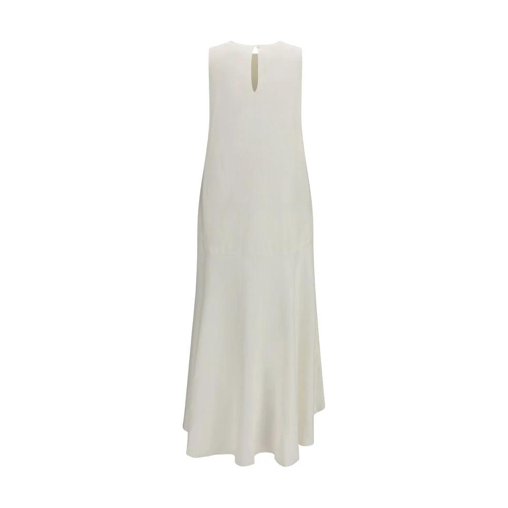 P.A.R.O.S.H. White Linen Casual Dress
